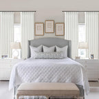 Custom Pure White Semi Sheer Linen Floor to Ceiling 105 Inch Curtains - Image 6