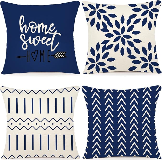 YCOLL Pillow Covers 20x20 Set of 4, Modern Sofa Throw Pillow Cover, Decorative by PillowCoversExpert