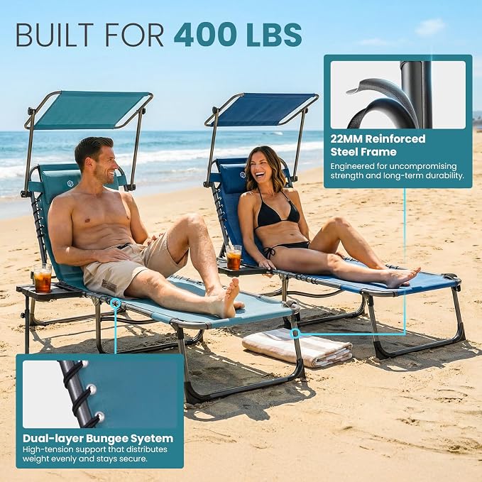 FUNDANGO Heavy Duty Tanning Chair - Image 6