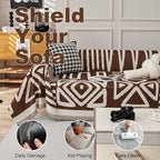 VClife Boho Couch Covers for Sofa, XXL Couch Cover for Oversized Sofa, - Image 5