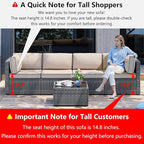 5 Piece Outdoor Patio Furniture Set, All Weather Conversation Set - Image 2