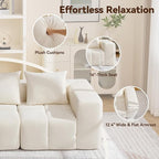 119" Oversized 3 Seater Boneless Couch, Comfy Cloud Modular Sectional Sofa - Image 5