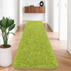 2x8 Bedside Area Rugs for Bedroom Soft Fluffy Shag Green Rug for Hallway - Image 2