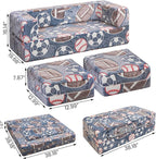 Cvortll Modular Kids Play Couch, Glow in Dark Kids Sofa, Child Sectional Sofa - Image 3