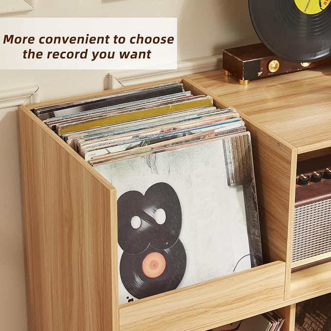 LELELINKY Large 48'' Record Player Stand - Image 3