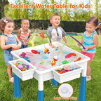 arscniek Toddlers Activity Table 7 in 1 Kids Activity Tables and 4 Chairs - Image 3