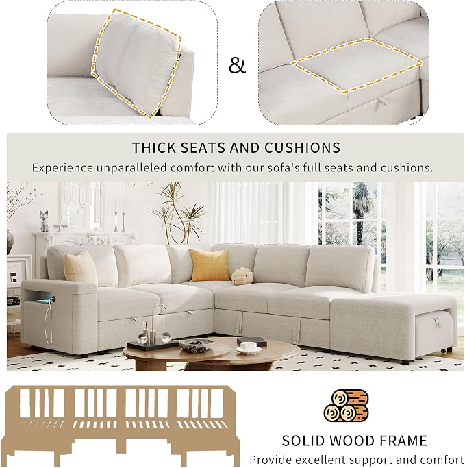 Merax L-Shaped Modular Sofa - Image 4