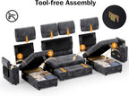 Vipbear 108" Modular Sectional Sleeper Sofa - Image 4