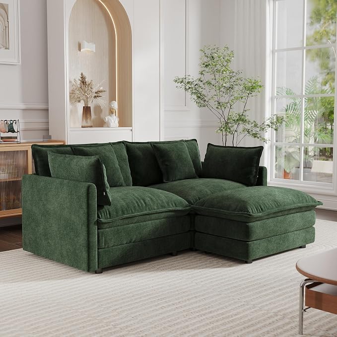 mikibama Modular Sectional Sofa, 76.4 Inch L Shaped Couch Set - Image 9
