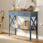 ChooChoo Console Table with Drawers, Narrow Wood Accent Sofa Table Entryway by ChooChoo