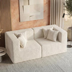 MONVANE 75" Loveseat Sofa, Comfy Chenille Cloud Couch - Image 5