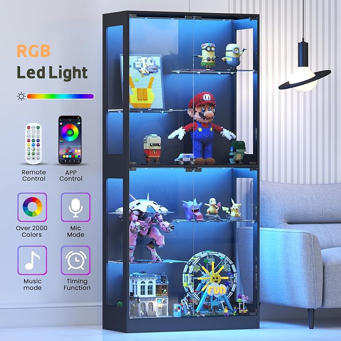 Lamtor 69-Inch Glass Display Cabinet - Image 3