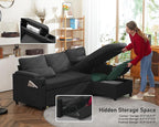 DURASPACE Sofa Bed Sleeper Pull Out 2 in 1 Sectional Sleeper Sofa Couches - Image 5