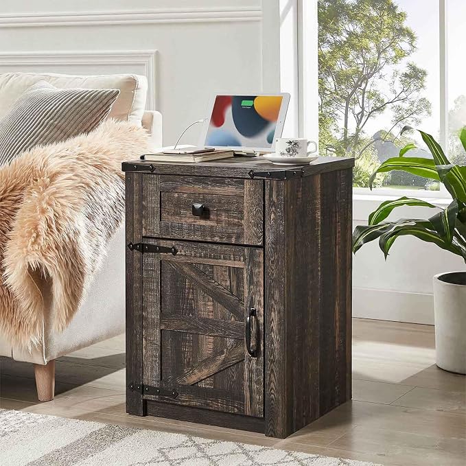 SOOWERY Nightstands Set of 2, Nightstand - Image 8