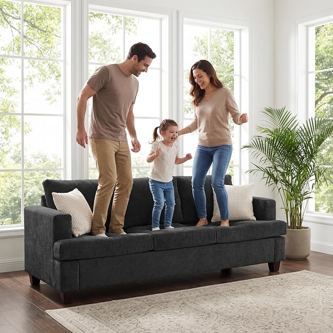 Apicizon 3-Seater Sofa & 3-Seater Sofa, 2 Piece Set Comfy Couch - Image 3