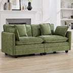 76'' Cloud Deep Seat Loveseat, Upholstered Chenille Modular 2-Seats Sectional - Image 7