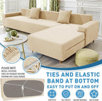 ZNSAYOTX Sectional Couch Covers, Stretch Jacquard Slipcovers - Image 3
