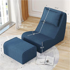 Giant Bean Bag Chair for Adults, Corduroy Chaise Lounge - Image 2