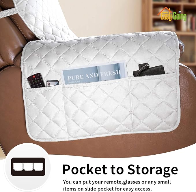 Easy-Going Reversible Couch Cover, Oversized Recliner, Water Resistant - Image 3