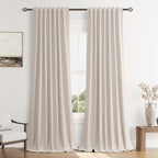 100% Blackout Curtains 90 Inch Length 2 Panels Set by Guken