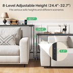 Kitstorack 2-Pack Dark Gray Console Table, 7.9" Deep Panel, Adjustable Height & - Image 4