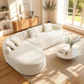 99" Curved Sectional Sofa with Chaise, Modern Boneless Couch with Deep Seat by VYUXWO