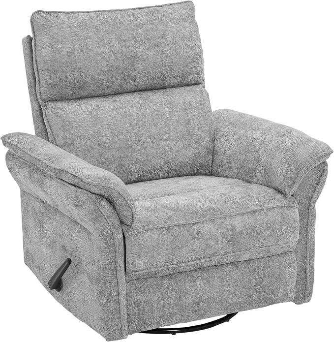 Rocking Chair Nursery with Adjustable Headrest, Manual Swivel Rocker Recliner - Image 9