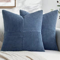 MIULEE Dusty Blue Decorative Throw Pillow Covers by MIULEE