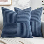 MIULEE Dusty Blue Decorative Throw Pillow Covers by MIULEE