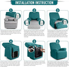 TAOCOCO Recliner Cover 4-Pieces, Recliner Stretch Sofa Slipcover, Recliner - Image 6