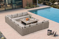 PURPLE LEAF Patio Furniture Set 13 Pieces Patio Seating Sofas Aluminum by PURPLELEAF