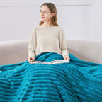 BEDELITE Striped Fleece Throw Blanket, Soft Cozy, Lightweight Warm, - Image 3