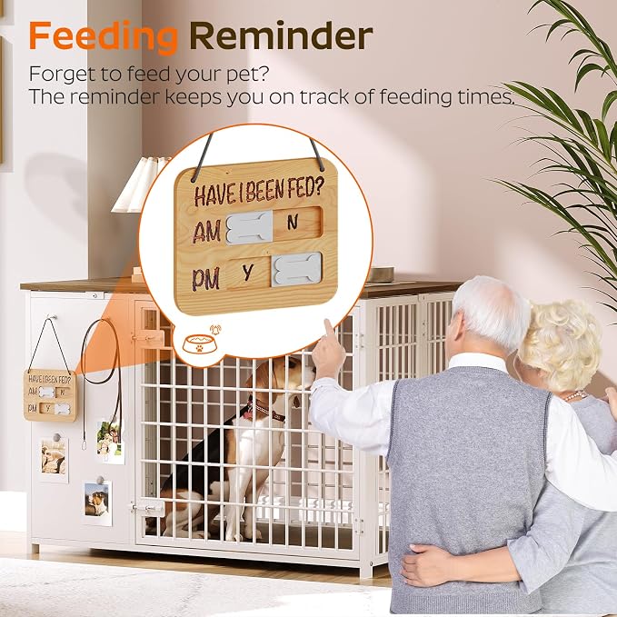 YATINEY Foldable Dog Crate Furniture, Dog Crate - Image 3