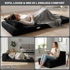 Tiita Folding Sofa Bed Single Size, Convertible Sleeper Chair Mattress - Image 4