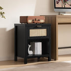 SICOTAS Rattan Nightstand, Farmhouse Night Stands - Image 8