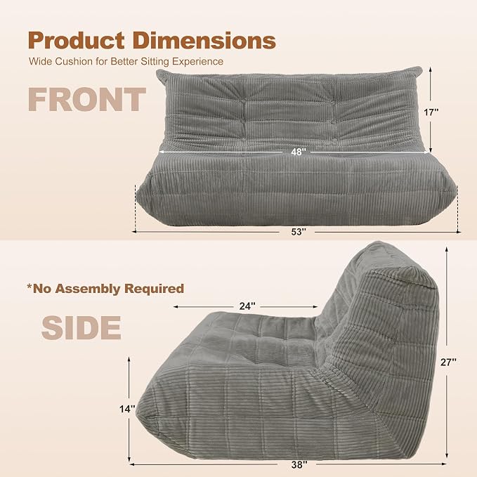 Bean Bag Chair, Giant Beanbag Chairs - Image 2