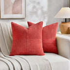 Fancy Homi 2 Packs Red Decorative Throw Pillow Covers 18x18 Inch - Image 7