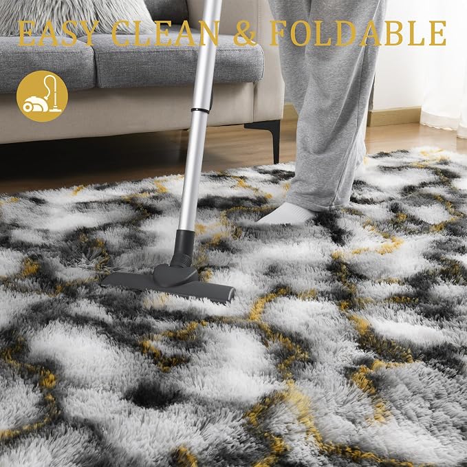 LOCHAS 4x6 Area Rugs Fluffy Living Room Carpets - Image 5