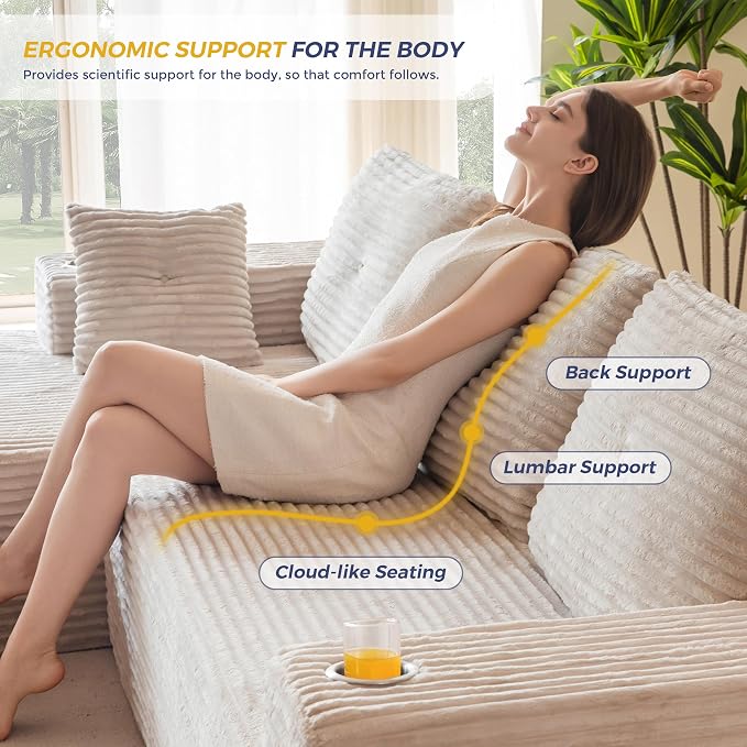 MAXYOYO 104" Modular Sectional Couch - Image 9