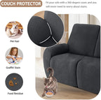 ALIECOM 100% Waterproof Recliner Sectional Couch Covers L Shape Stretch Corner - Image 6