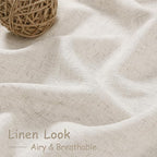 Pearl White Linen Curtains for Living Room 72 Inches Long Luxury Light - Image 4