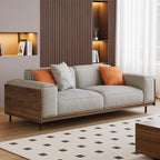 64.56" Mid-Century Modern 2-Seater Fabric Sofa Couch by NessCarsti