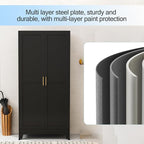 erosoei 71 "Metal Armoire Wardrobe Closet, Steel Clothing Storage Cabinet - Image 4