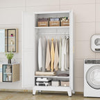 erosoei 71 "Metal Armoire Wardrobe Closet, Steel Clothing Storage Cabinet - Image 6