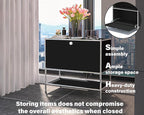 Metal Sidetable with Flap Door, 27.5" Height - Image 5