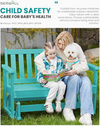 SERWALL 2 Person Patio Glider Bench, HDPE Material Weather-Resistant Swinging - Image 3