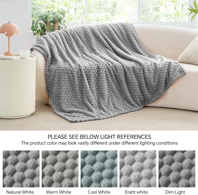 BEDELITE Grey Large Throw Blanket - Image 9