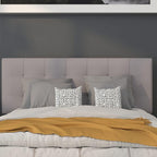 Flash Furniture Bedford Tufted Upholstered Full Size Headboard in Light Gray - Image 6