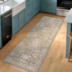 Moss Green 2x5 Bathroom Rug Runners Non Slip Washable - Image 3