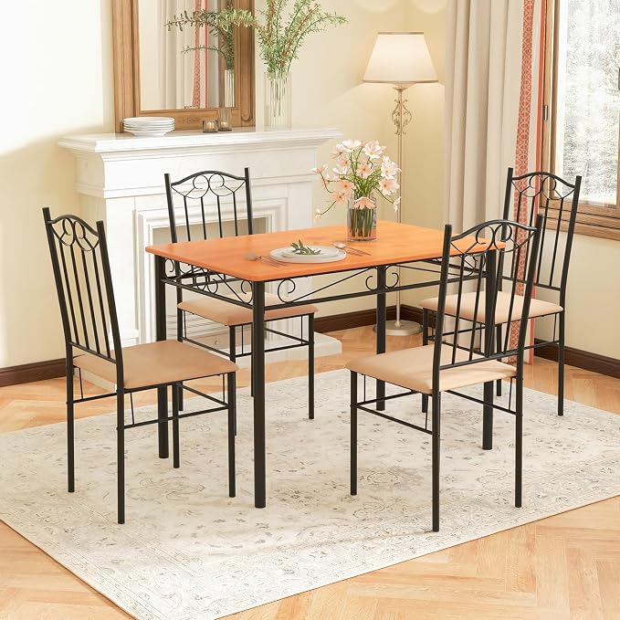 NAFORT 5-Piece Vintage Rectangular Table Set - Image 6